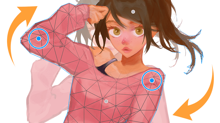 シンプルモードで[パペット変形]を使おう！