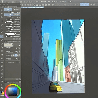 水彩ブラシで星空を描く方法
