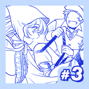 ペン入れで線画を完成