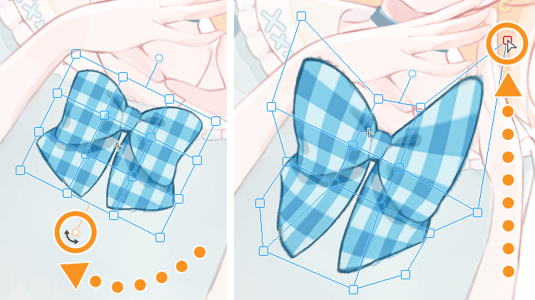 Fonction de déformation utile pour ajuster vos illustrations