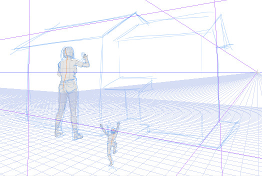 パース定規と3dレイヤーの連動 パース定規活用編2 定規 パース定規 6 By Clipstudioofficial Clip Studio Tips