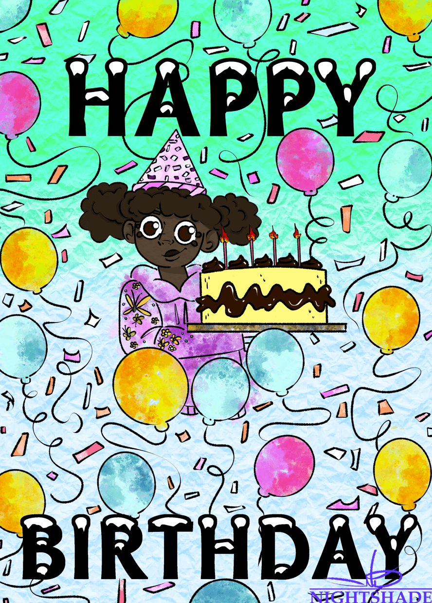 HOW TO MAKE A HAPPY BIRTHDAY CARD by M798 Make better art CLIP
