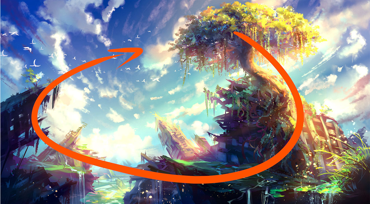 息を呑むほど美しい自然の風景を誰でも描ける方法🌄！ 