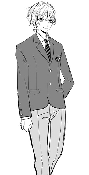 How to Draw a Manga Boy in School Uniform (Front View)