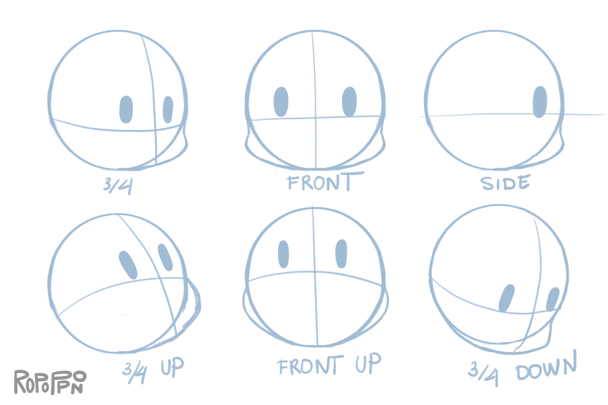 How To Draw Chibi Head Side