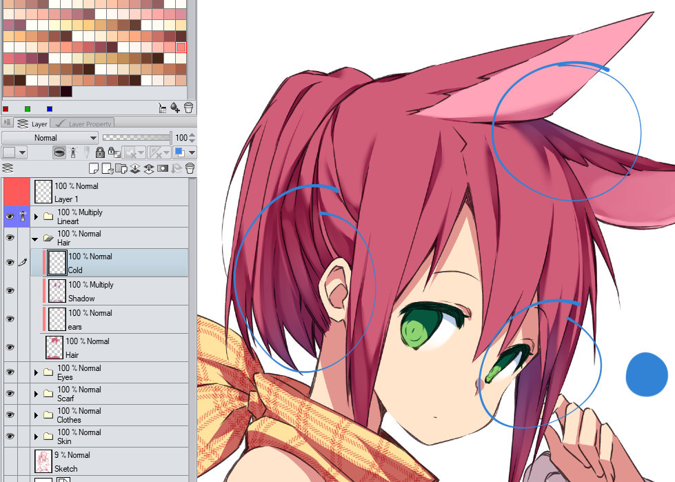 TUTORIAL] How to Color Anime Hair! 