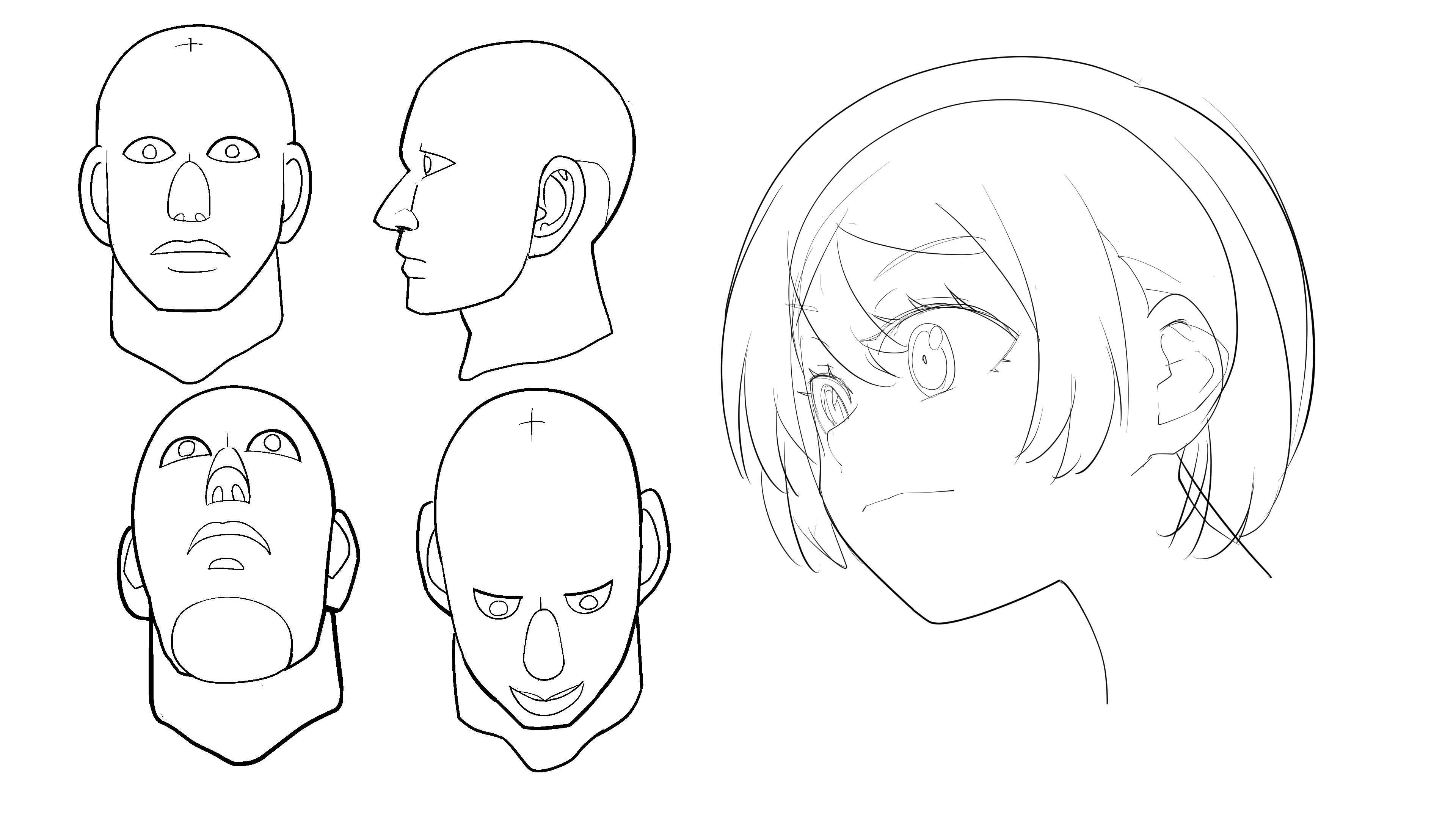 how to draw face angle