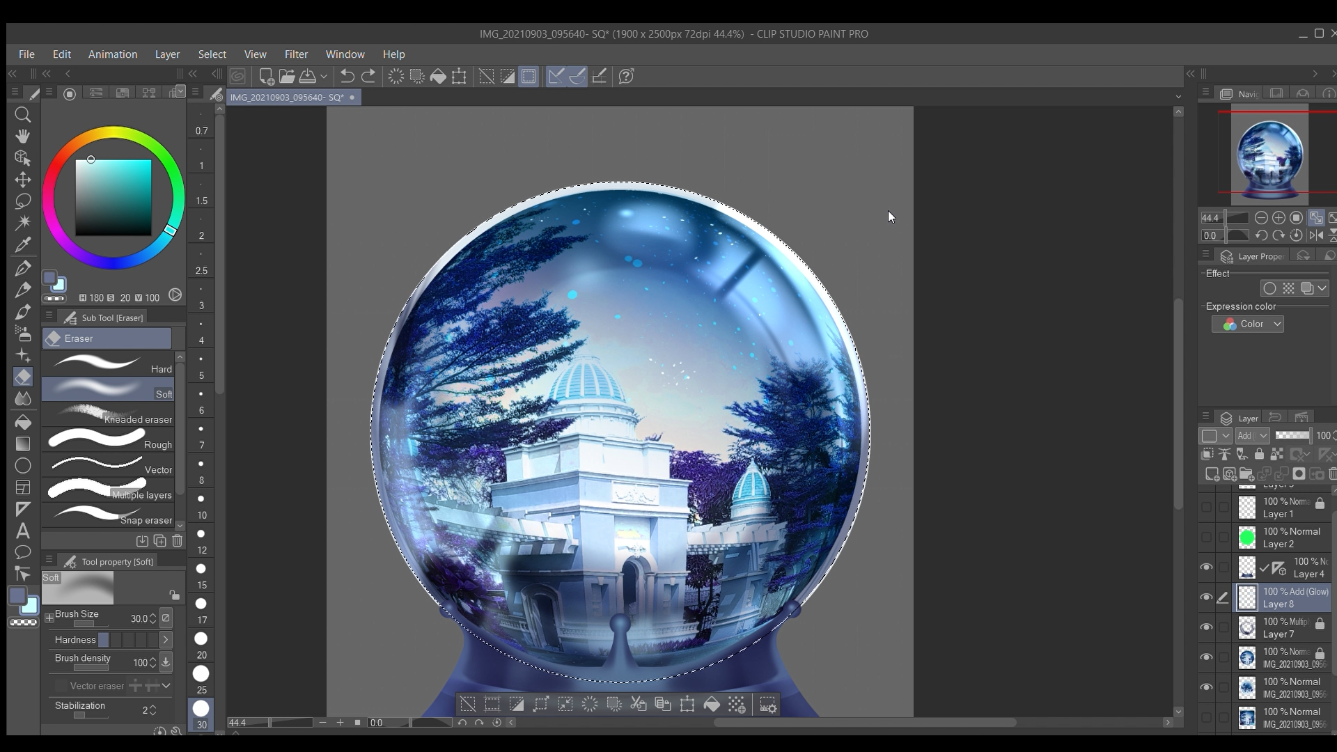 写真テクニック スノードームへの写真 By Linjunming Clip Studio Tips