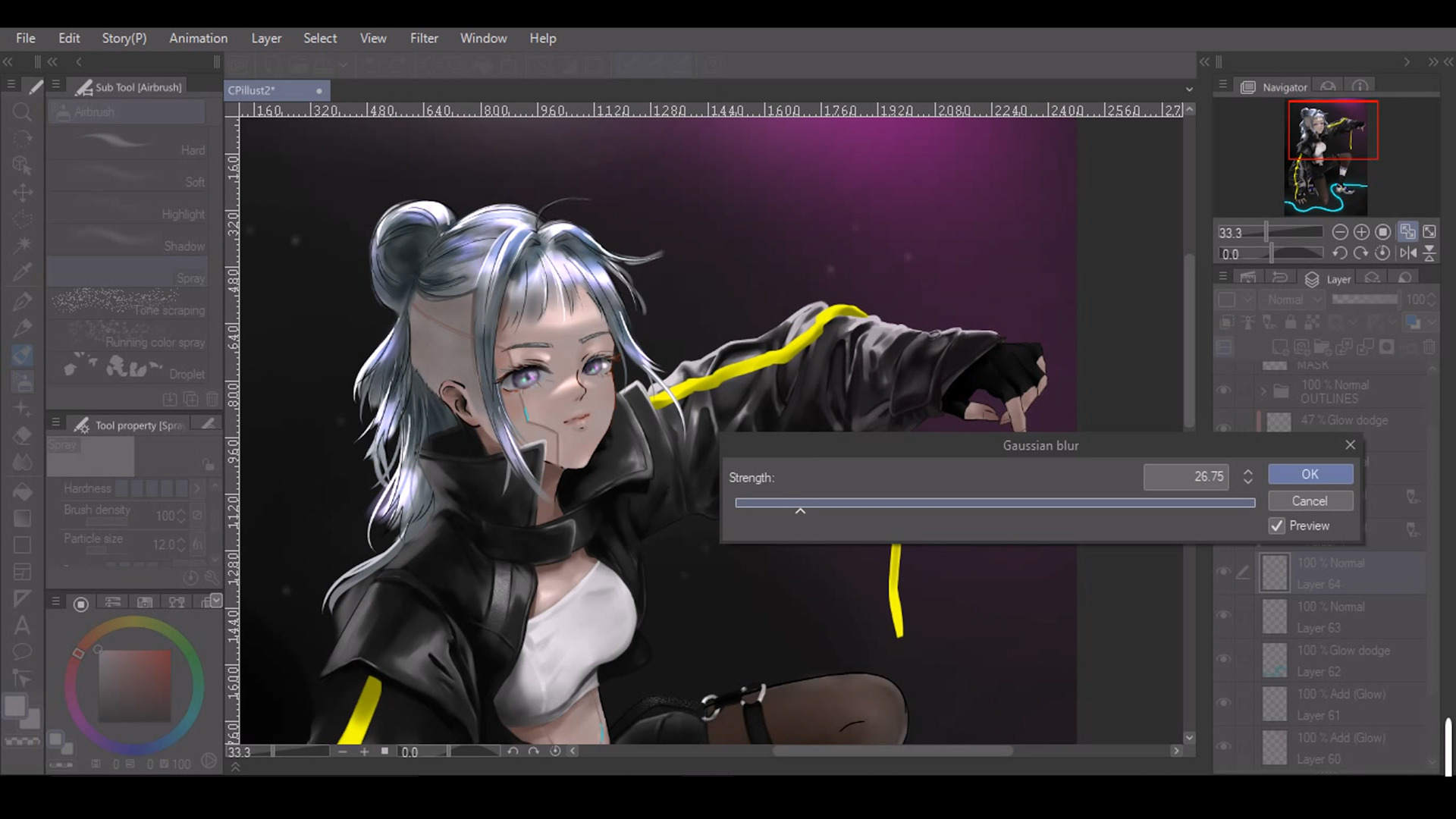 サイバーパンクのキャラクターイラストの描き方 By Cottonjuice27 Clip Studio Tips