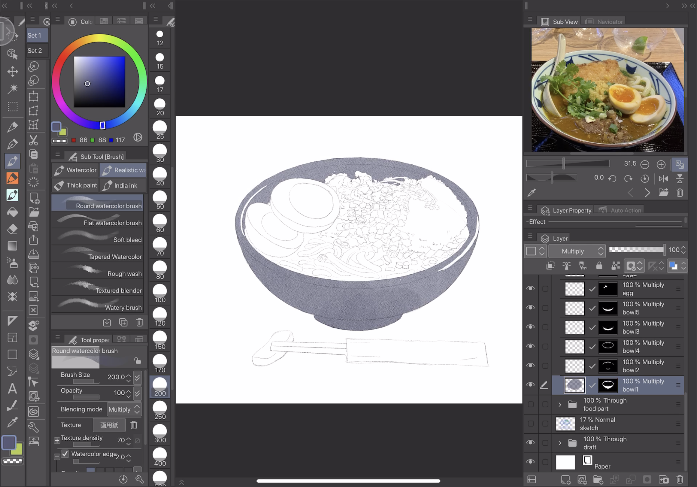 Cliptudiopaintで 伝統的なメディア を使ってラーメンを描く By Meomeongungu Clip Studio Tips