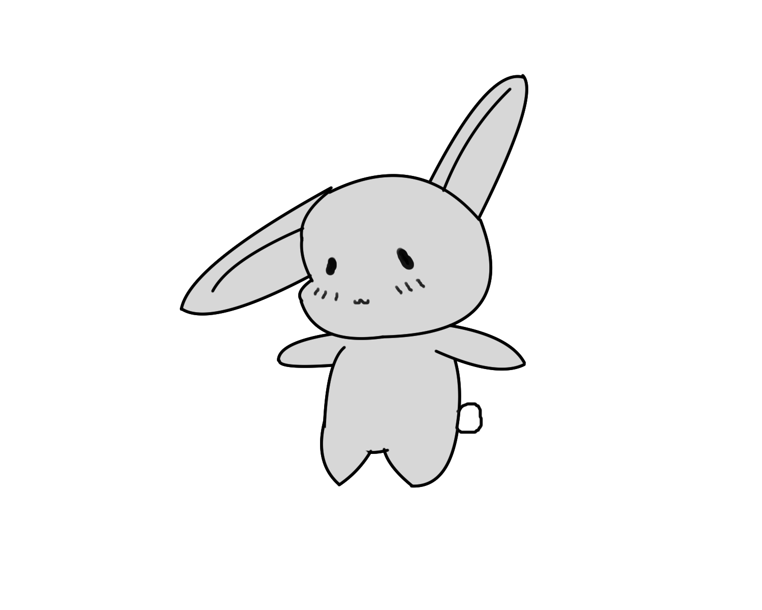 How to easily draw a bunny with the Curve tool “Drawing with Figure tools  #1” by ❤tadami-san❤ - Make better art