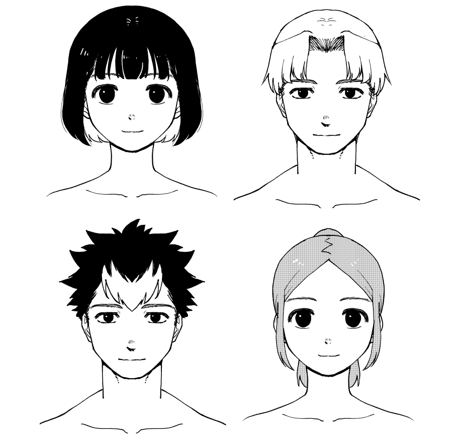 Express Character S Personality With Hairstyle モノクロ漫画の描き方 5 By ナカシマ723ラボ Clip Studio Tips