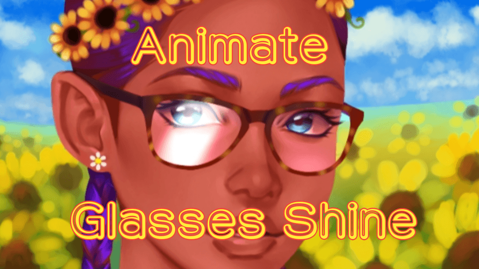 Animate Glasses Shine In Your Illustration by stelamoris Make better
