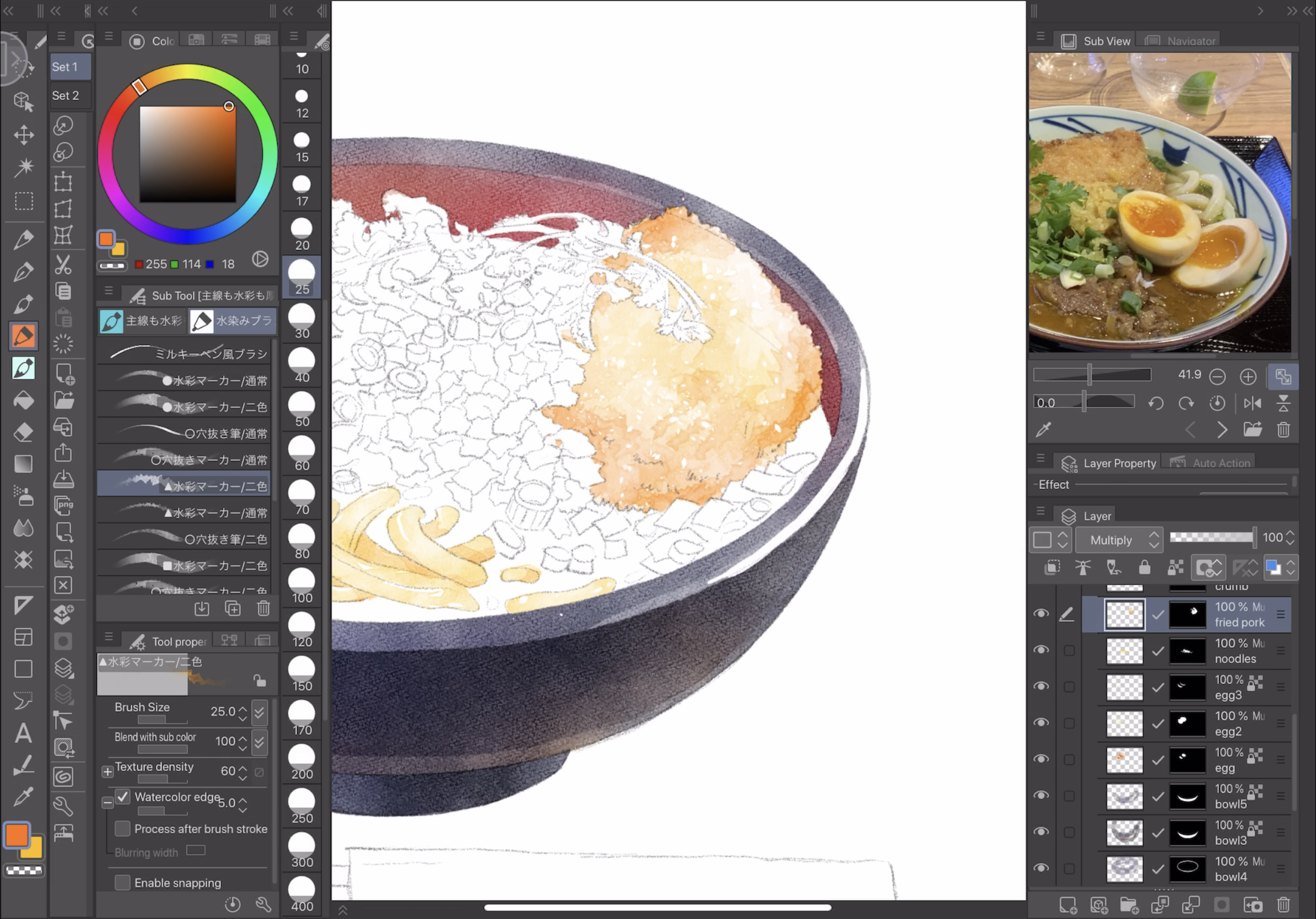 Cliptudiopaintで 伝統的なメディア を使ってラーメンを描く By Meomeongungu Clip Studio Tips