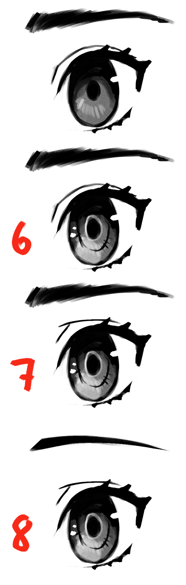 Featured image of post How To Color Anime Eyes With Markers Outline the outside of the eyes the eyelid and the iris in perspective