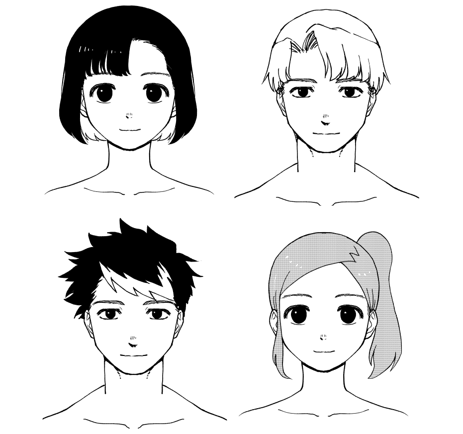 Express Character S Personality With Hairstyle モノクロ漫画の描き方 4 By ナカシマ723ラボ Clip Studio Tips