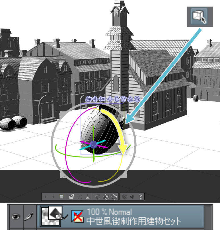 Small Town With 3d Material Perspective Rulers By Ed Clip Studio Tips