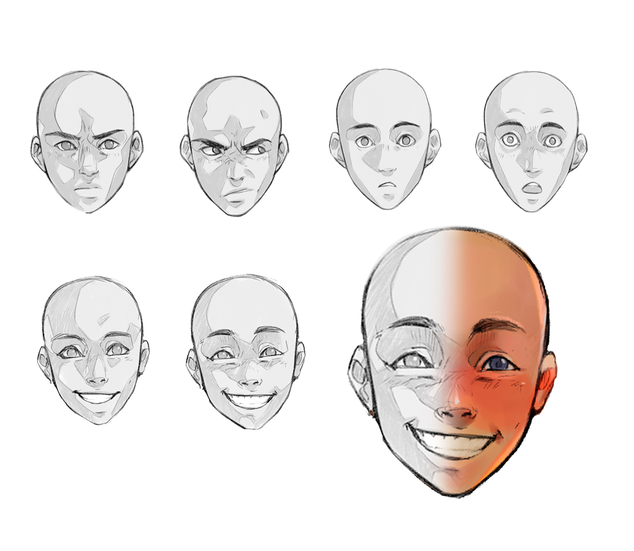 How To Draw Facial Expressions Proofcheek Spmsoalan