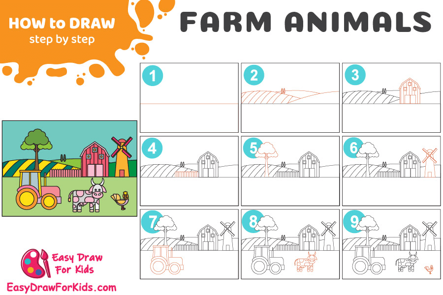 How to Draw a Farm: Unleash Your Artistic Skills by Easydrawforkids ...