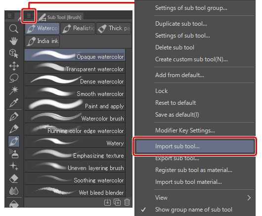 How do I add more brush shapes to presets? - Clip Studio Official Support