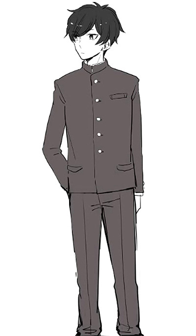 How to Draw a Manga Boy in School Uniform (Front View)