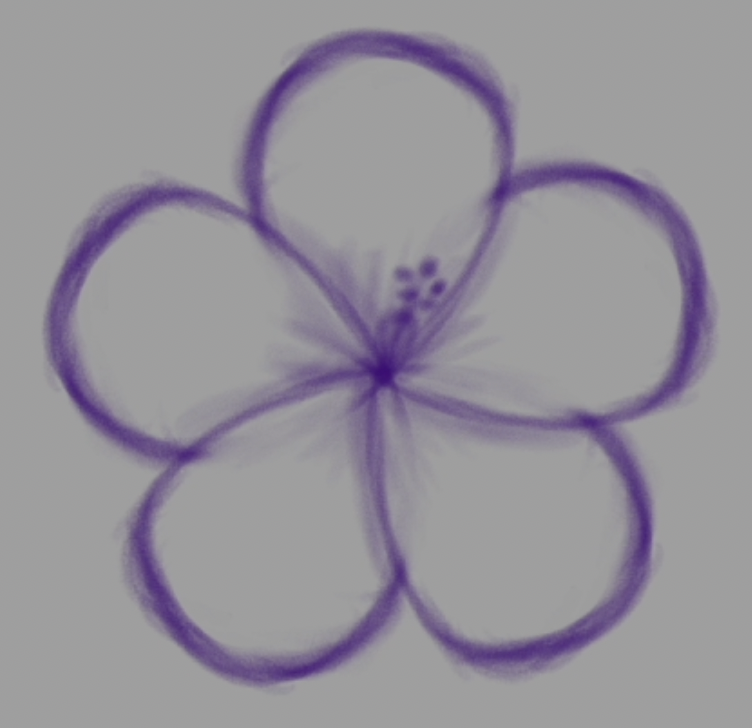 Violet Flower Drawing Step By Step