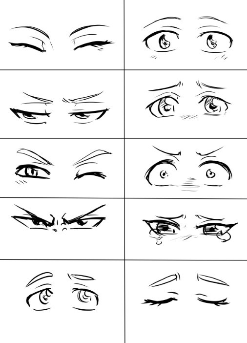 Anime Eyes Drawing Reference