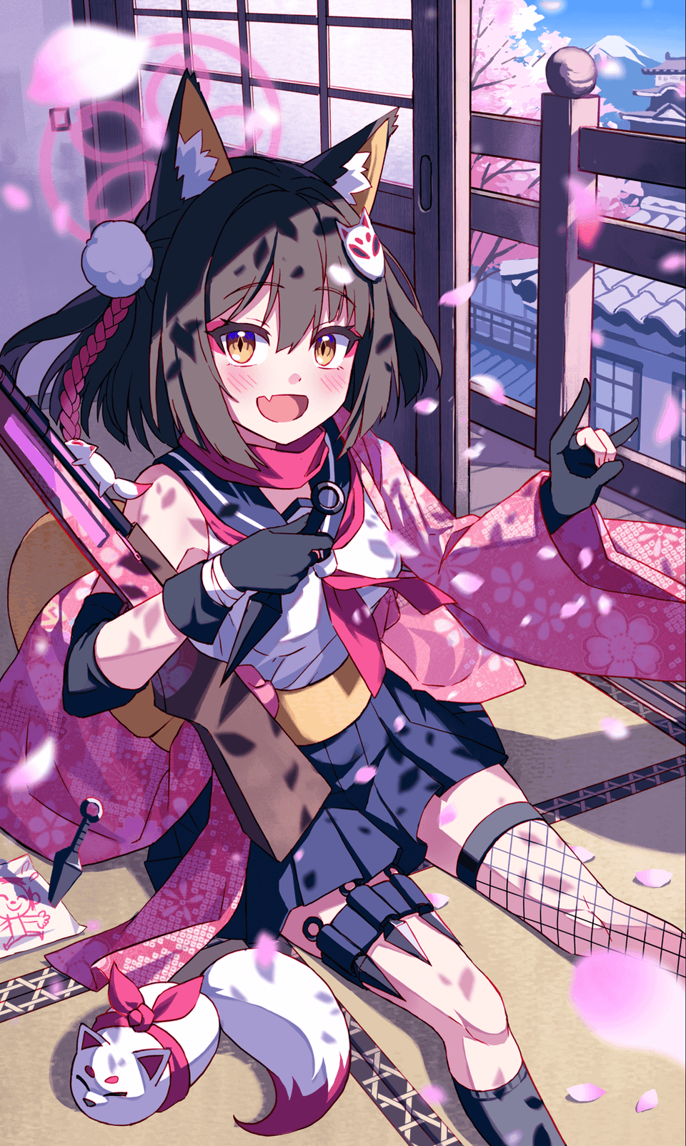 1.久田伊樹菜のイラスト制作過程シェア：資料収集、ラフ、線画、下塗り