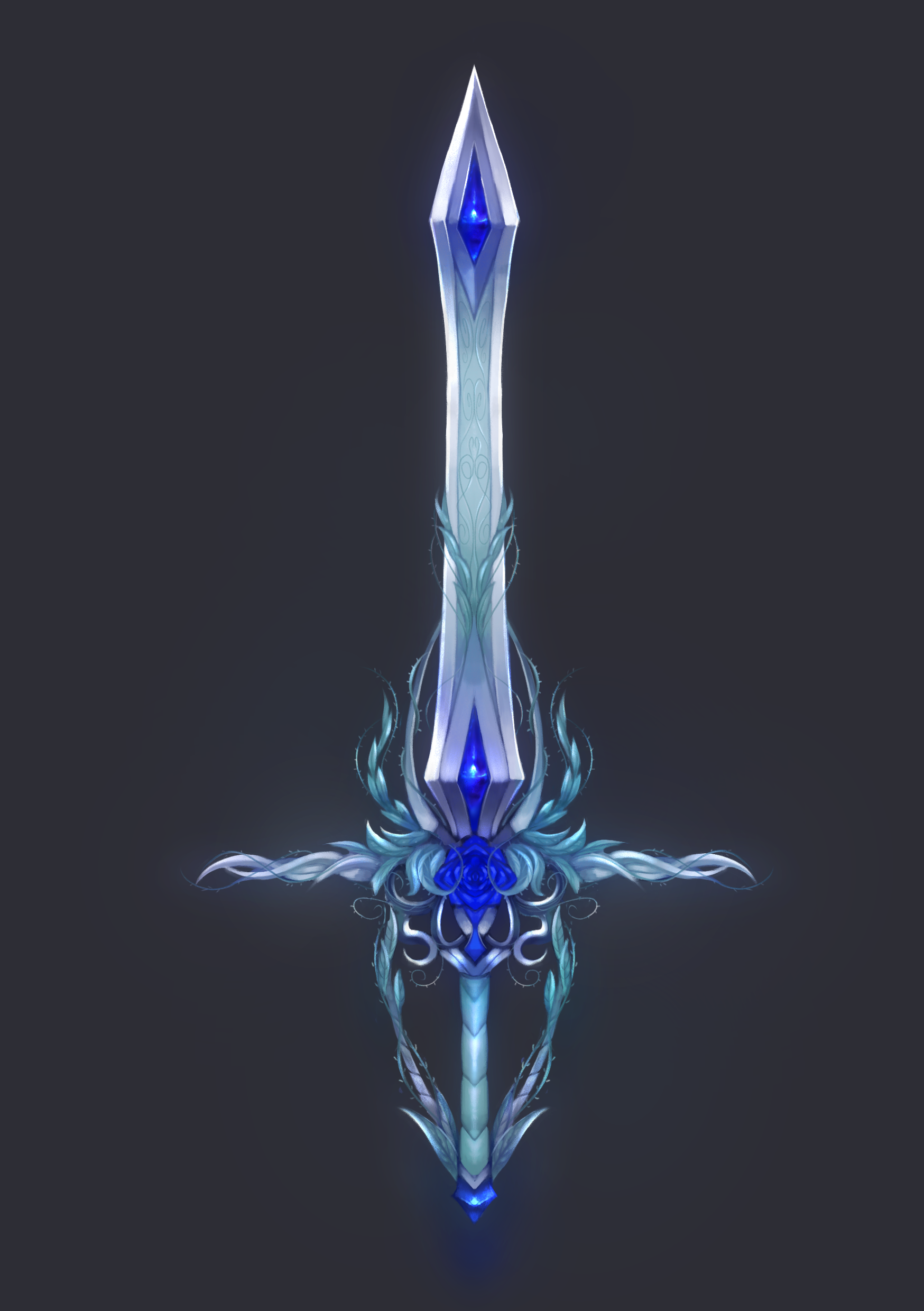 realistic sword drawing