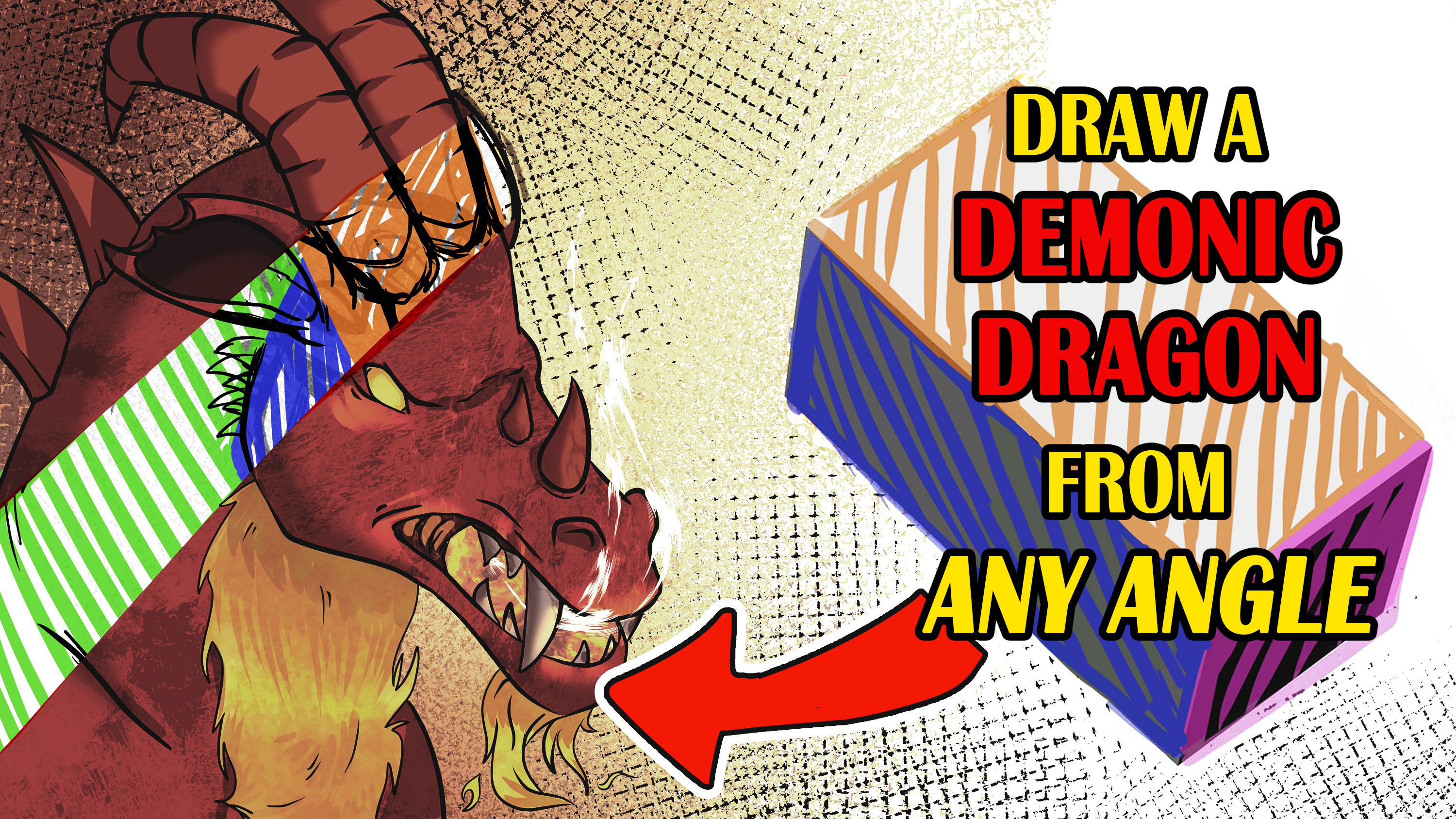 Illustration Fire Dragon Drache