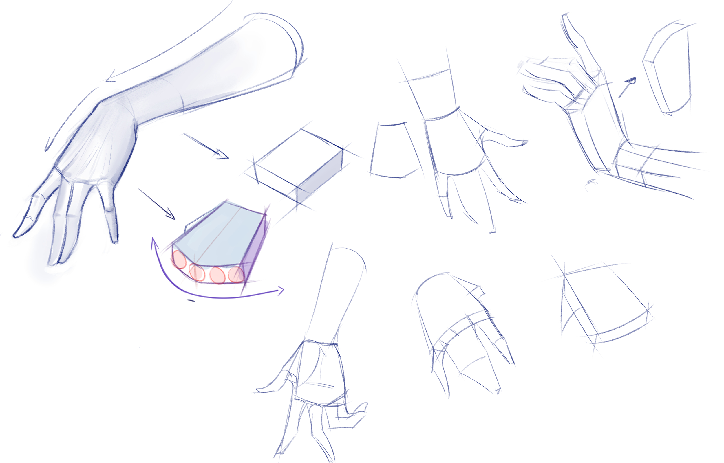 Drawing Hand Poses (Structure and Simple Shapes) by LuisSanchez07 ...