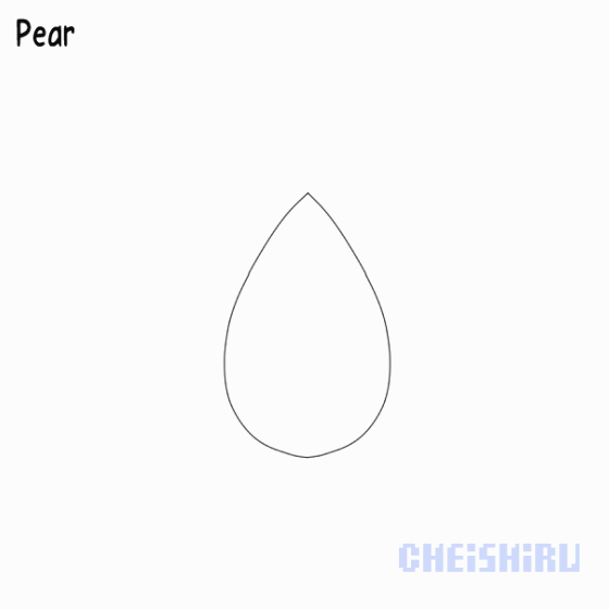 pear shape outline