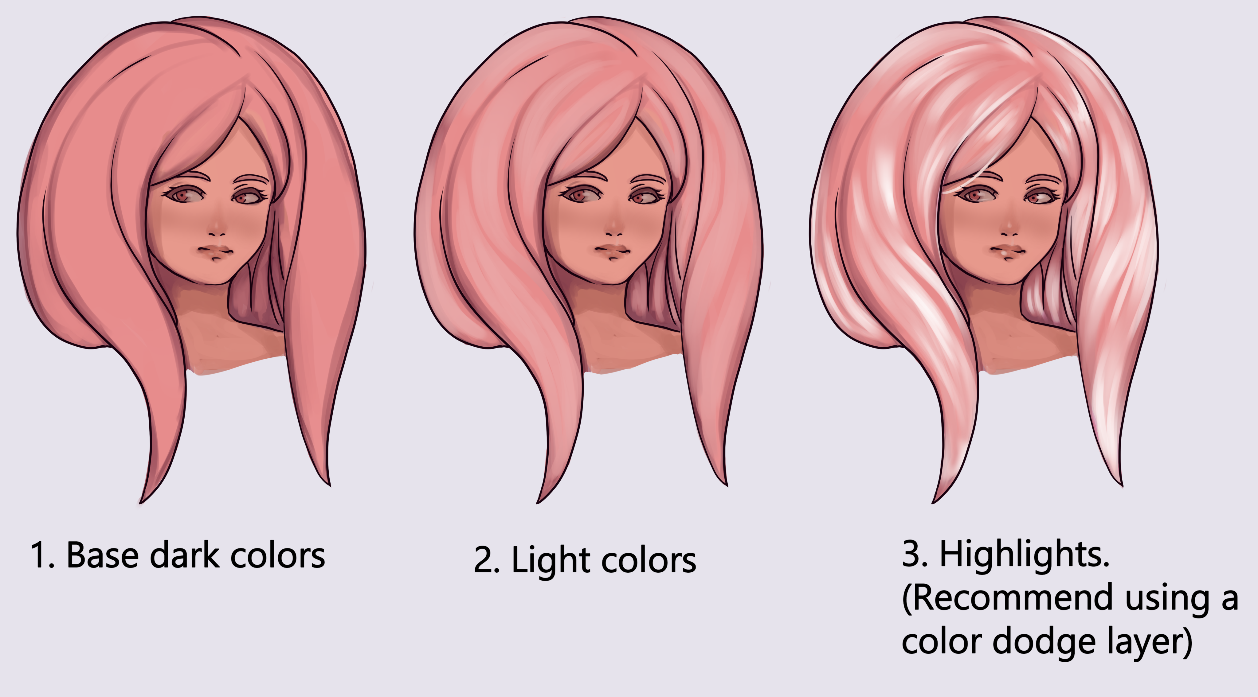 How I Color/Render Hair 