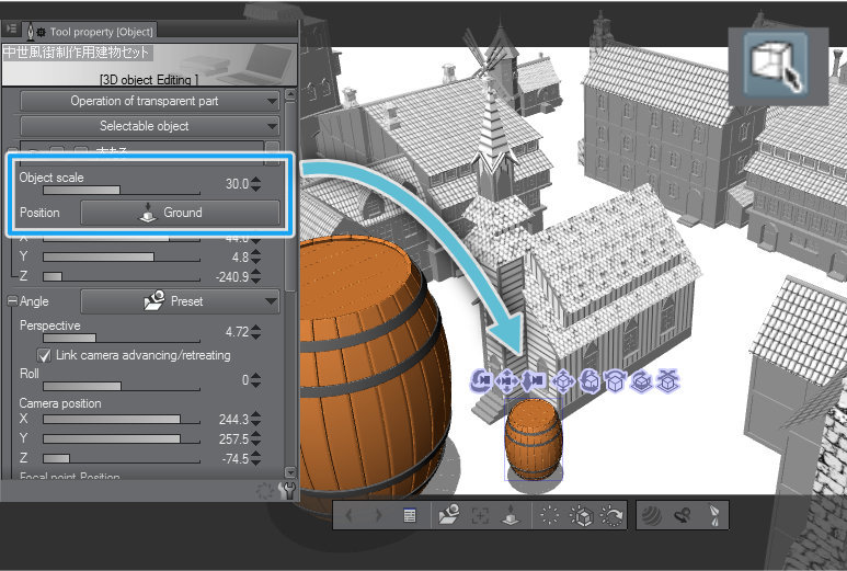 Small Town With 3d Material Perspective Rulers By Ed Clip Studio Tips