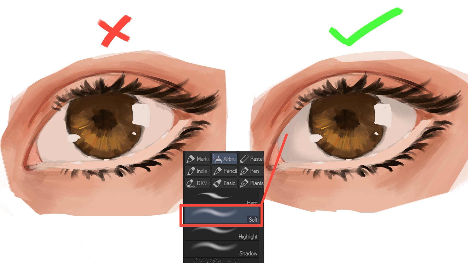 Creating an anime eye step-by-step using CLIP STUDIO PAINT by