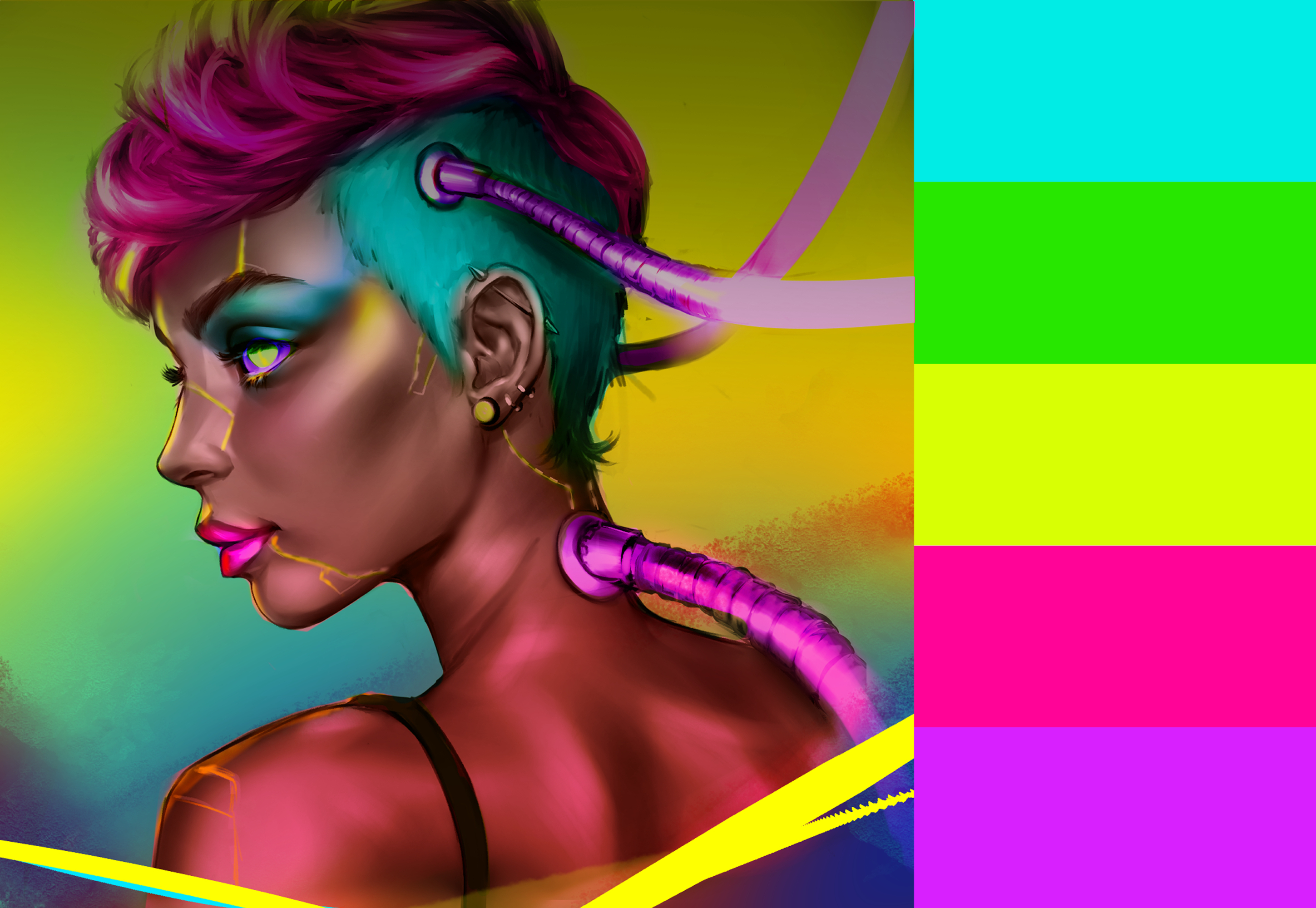 私のやり方でサイバーパンクの美学 By Poanartist Clip Studio Tips