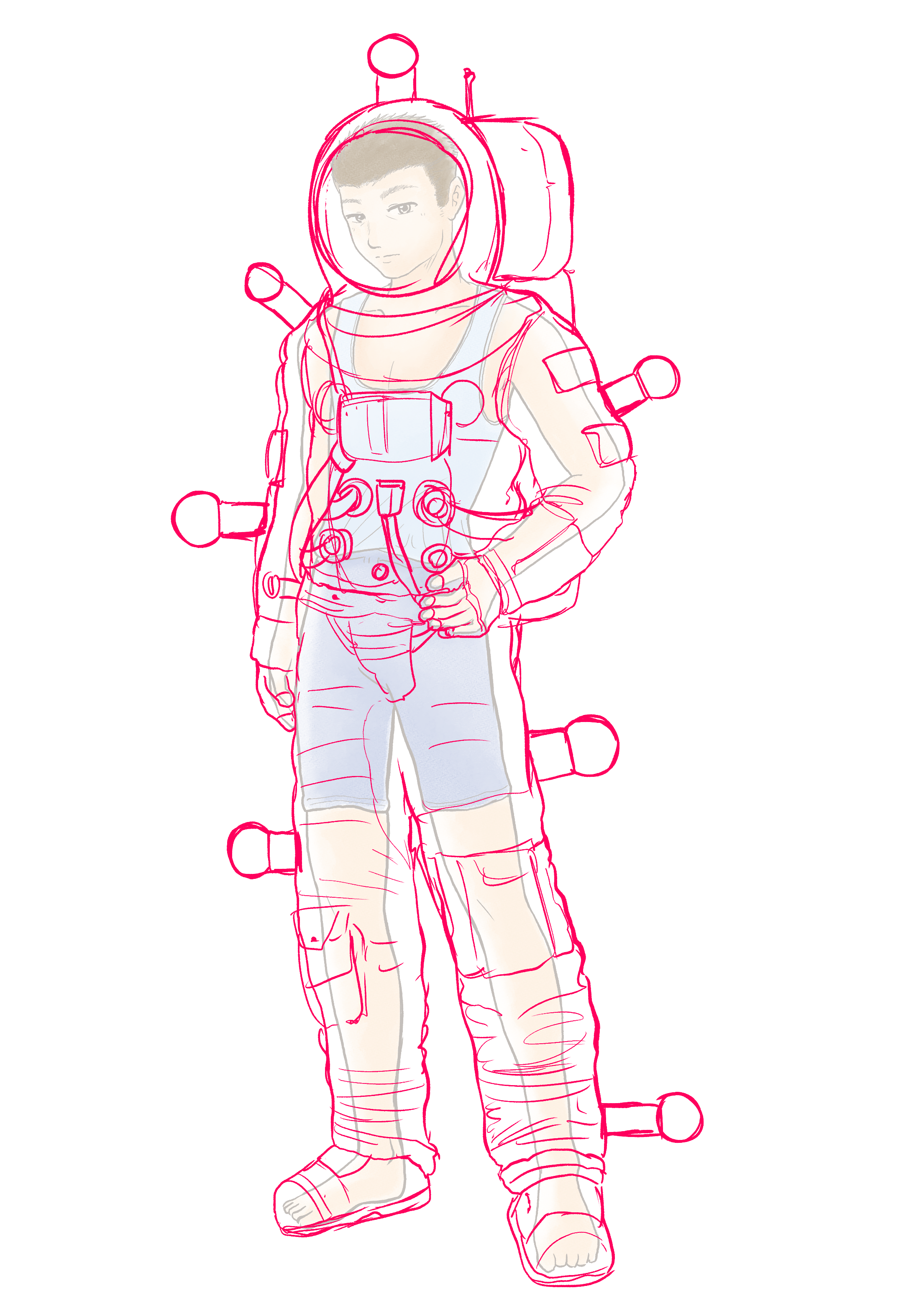 astronaut paper doll