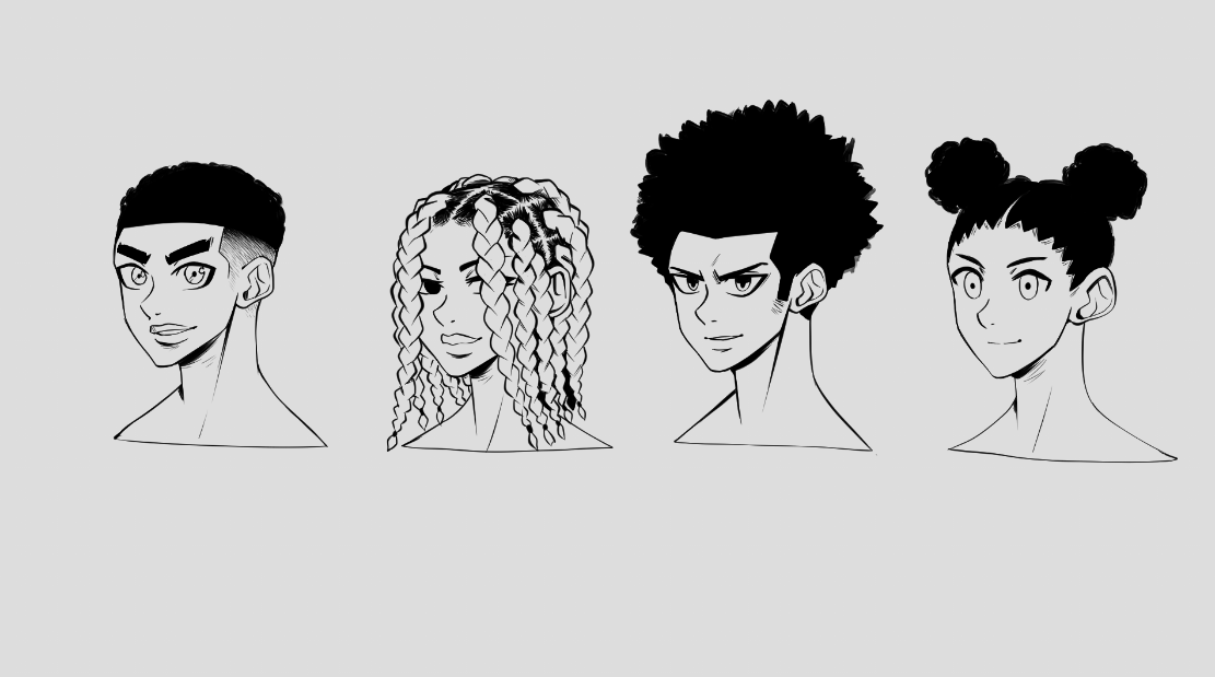 How to Draw Black Hairstyles by AvionArt Make better art CLIP STUDIO TIPS