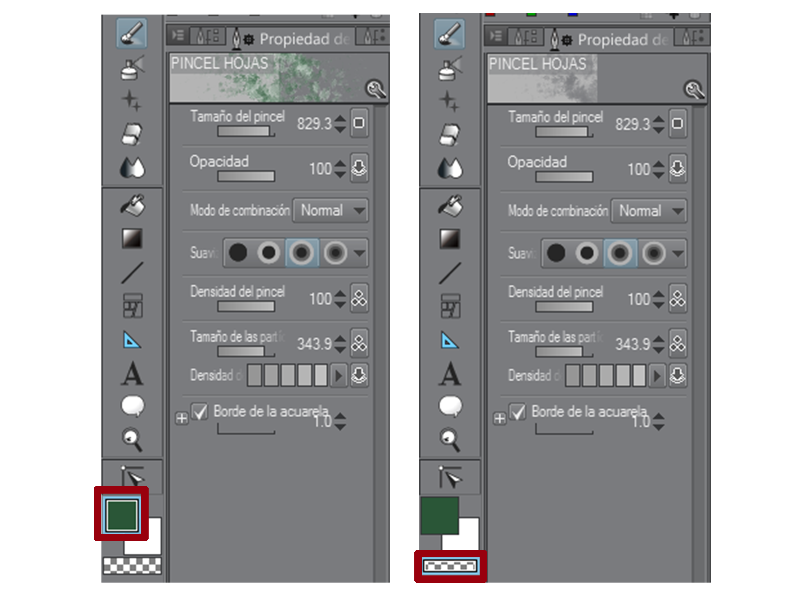 Clip Studio Paint 葉のブラシを作成します By Makiblueart Clip Studio Tips