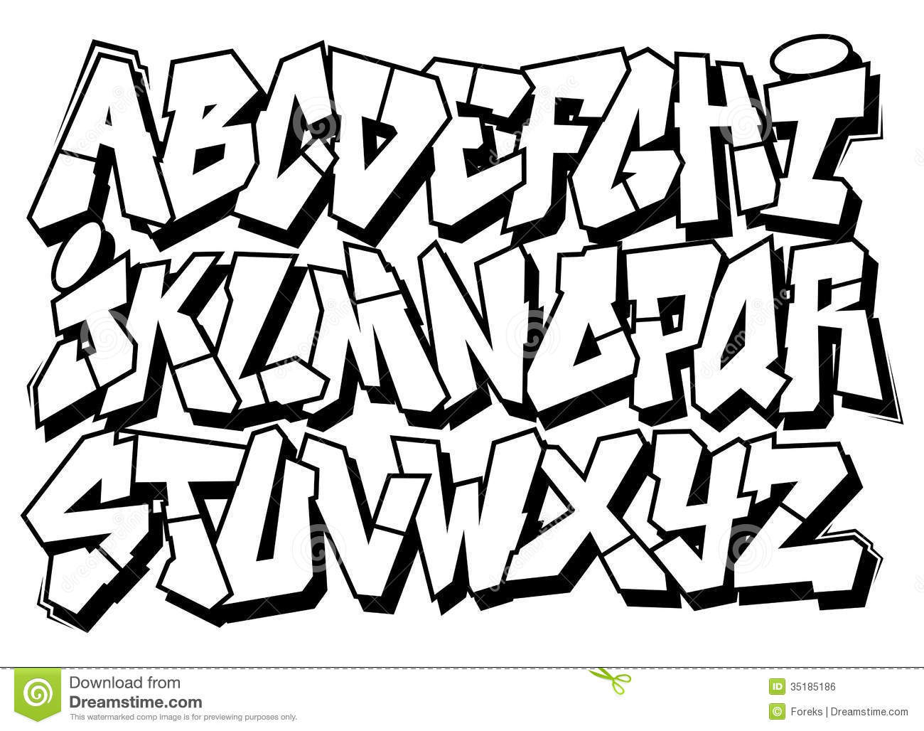 how to draw graffiti bubble letters on paper