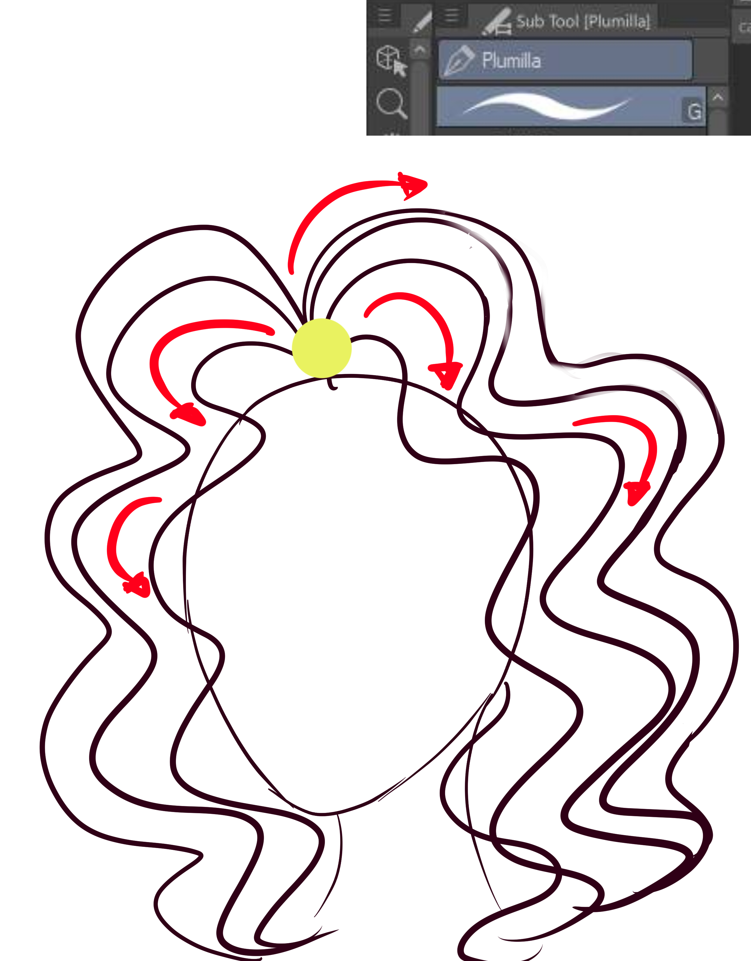 Clip Studio Paint Proで髪を描く方法は 髪の描き方は 1 By Becca Ken Clip Studio Tips