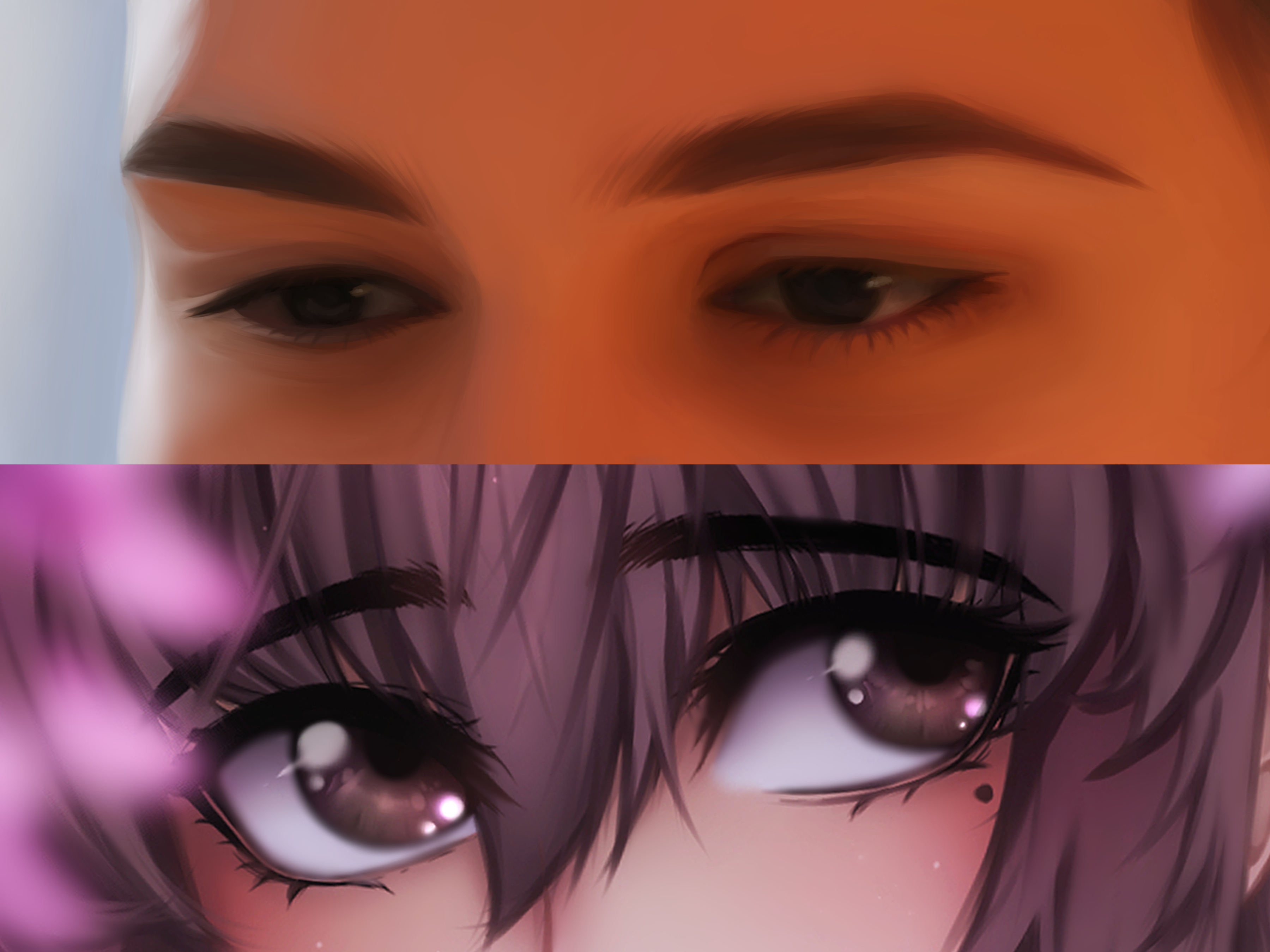 Tutorial of drawing human eye. Eye in anime style. female eyelashes