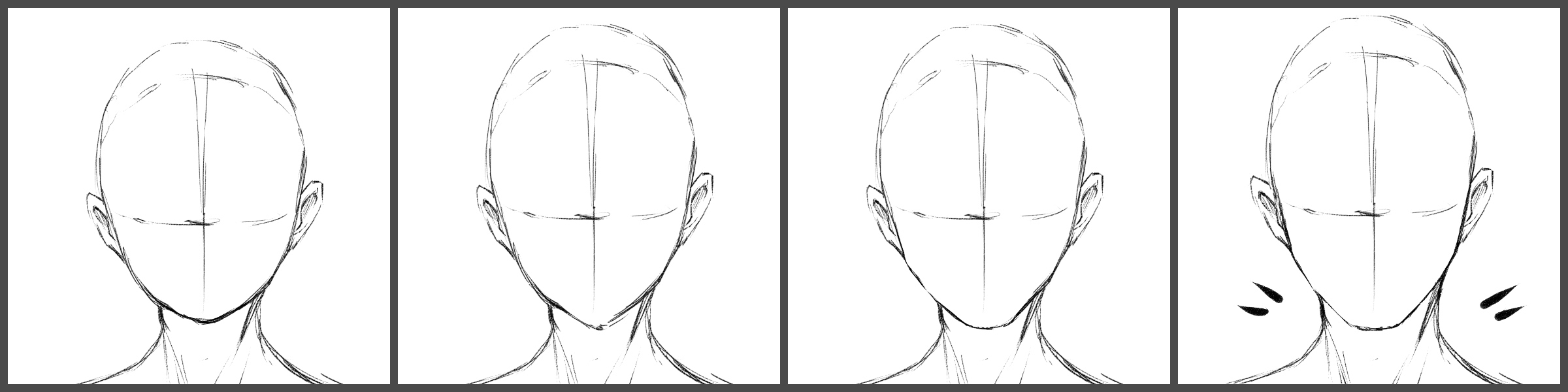 anime male face shapes