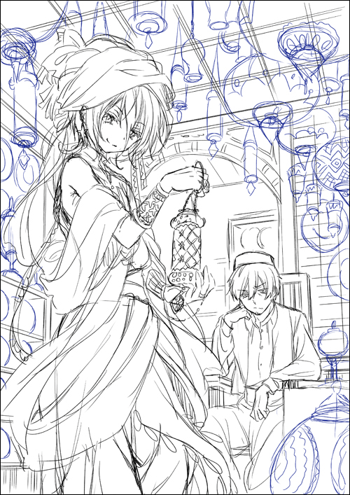 2.草稿 “专业的插画制作：kona #2” 作者 ClipStudioOfficial - 绘画技巧 | CLIP STUDIO TIPS