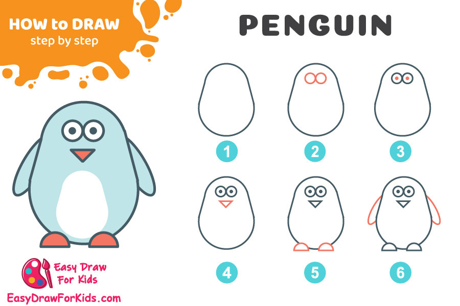 How to Draw a Penguin: A Step-by-Step Guide by Easydrawforkids - Make  better art