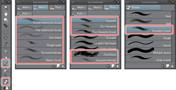 Introduction To Watercolor And Thick Paint - Ver.1.8.6 - “Tool Settings/Coloring #9” By Clipstudioofficial - Clip Studio Tips