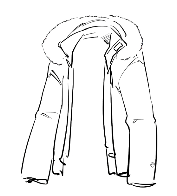 Winter jacket clearance drawing