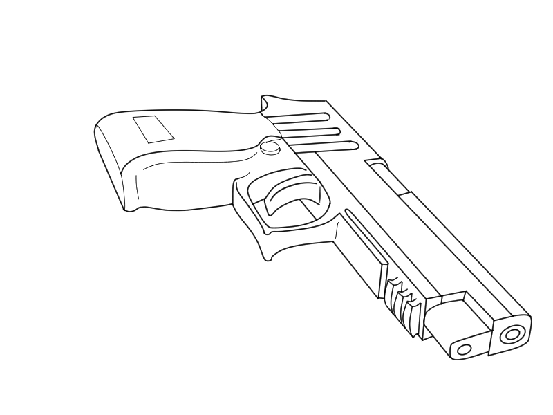 Pistola de dibujo con reglas 