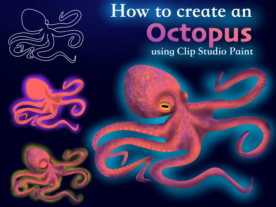 How to create an octopus using Clip Studio Paint (Beginner) by Jenma ...