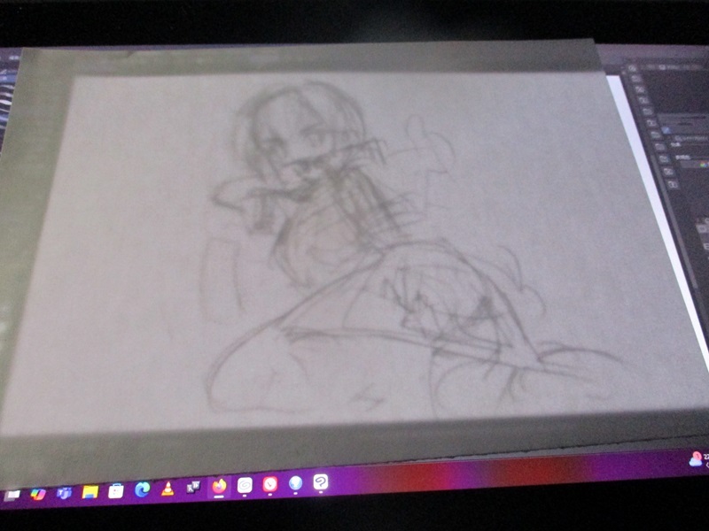 アナログとデジタルを行ったり来たりして最終的に紙っぽくイラストを